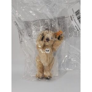 Vintage New Steiff 7" blond‎ mohair fully jointed BEAR 681530